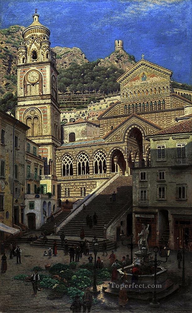 Amalfi Cathedral Katedra w Amalfi Aleksander Gierymski Realism Impressionism Oil Paintings